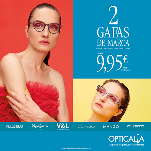 Objeción pianista el plastico Rentrée con Opticalia: 2 gafas de marca con cristales antirreflejantes  desde 9,95 € al mes
